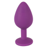 Анальна силіконова пробка з каменем You2Toys Colorful Joy Jewel, фіолетова, Medium