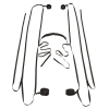 Система фіксації на ліжко або двері Bad Kitty Door&Bed Restraints, чорний