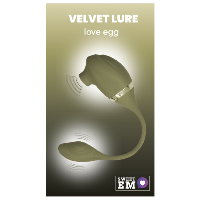 Вакуумний стимулятор клітора з вібруючим хвостиком для точки G Sweet Em Velvet Lure, зелений