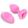 Анальна пробка з вібрацією та пультом керування B-Vibe Vibrating Heart Plug S/M Pink
