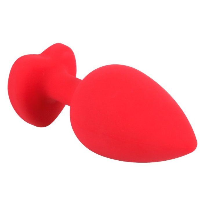 Анальна пробка з кристалом у вигляді серця You2Toys, червона