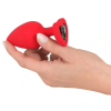 Анальна пробка з кристалом у вигляді серця You2Toys, червона