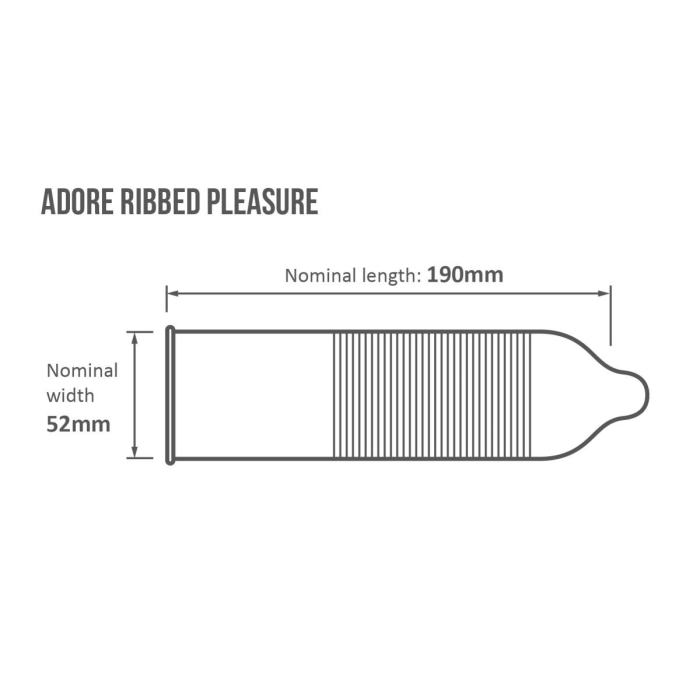 Ребристі презервативи Pasante Adore Ribbed Pleasure латексні (ціна за упаковку, 144 шт.)