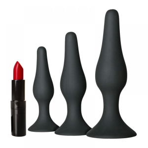 Набір анальних пробок EasyToys Butt Plug Set, чорний
