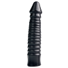 Великий фалоімітатор із рельєфом All BlackAB29 чорний, 26 см