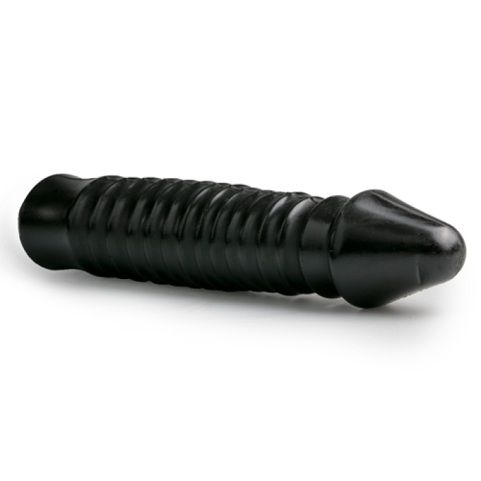 Великий фалоімітатор із рельєфом All BlackAB29 чорний, 26 см
