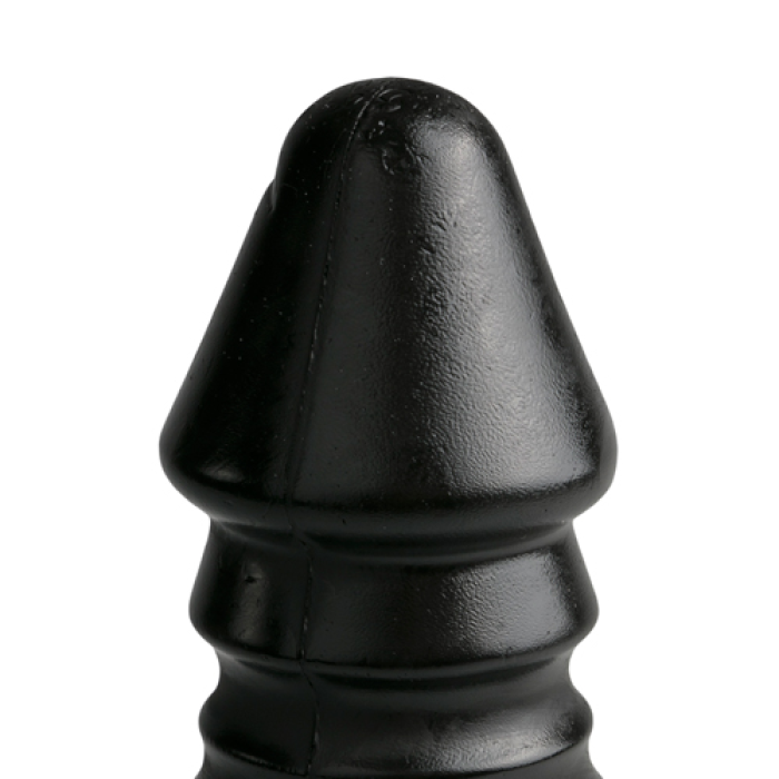 Великий фалоімітатор із рельєфом All BlackAB29 чорний, 26 см
