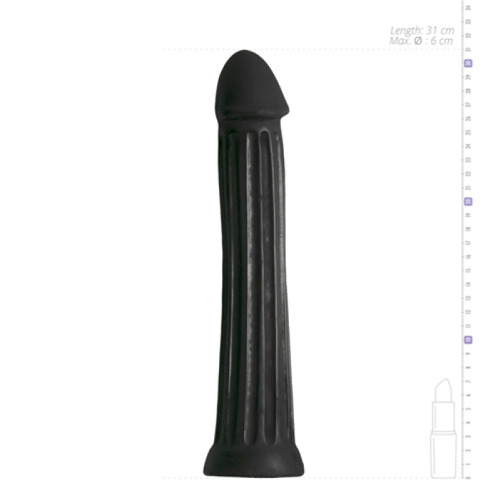 Великий фалоімітатор All Black XXL Dildo чорний, 31.5 см