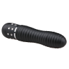 Вібратор ребристий Love Diamond Vibrator чорний, 11.4 см