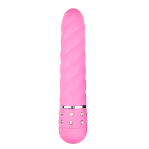 Вібратор рельєфний Love Diamond Vibrator рожевий, 11.4 см