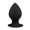 Анальна пробка з присоскою Round Butt Plug чорна, 8.5 см х 4 см