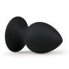 Анальна пробка з присоскою Round Butt Plug чорна, 8.5 см х 4 см