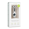 Анальна пробка Easytoys з білим кристалом, срібна, 11.4 х 2.8 см