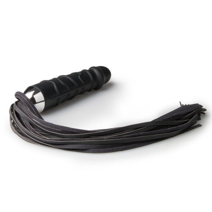 Фалоімітатор реалістичний Easytoys з прикріпленим флогером, чорний Flogger Dildo