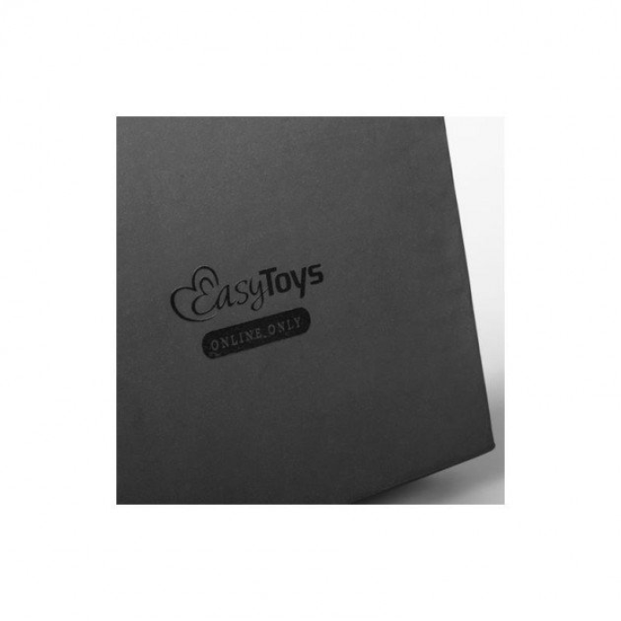 Страпон на ременях Easytoys, силіконовий, чорний, 13.5 х 2.7 см