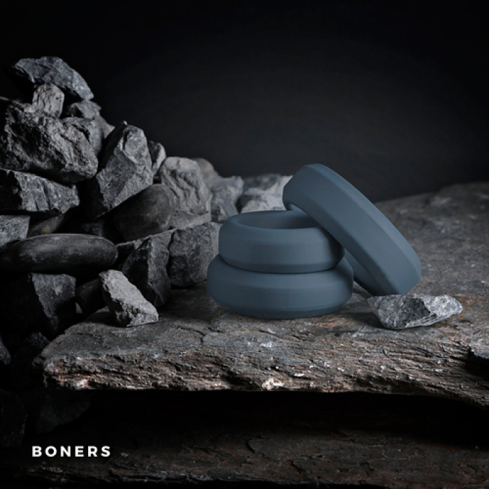 Набір із 3 силіконових кілець Boners для пеніса, 3 шт.