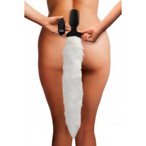 Анальна пробка Vibrating Anal Plug With Fox Tail з хвостом, М