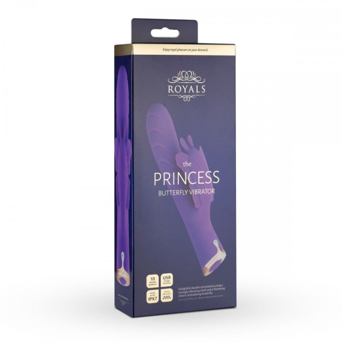 Вібратор-кролик Royals Princess Butterfly фіолетовий