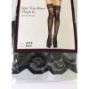 Панчохи з мереживними коронками Music Legs, чорні, One Size