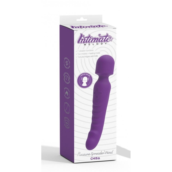 Двосторонній вібратор мікрофон Chisa Intimate Melody Pleasure Spreader Wand з підігрівом, фіолетовий