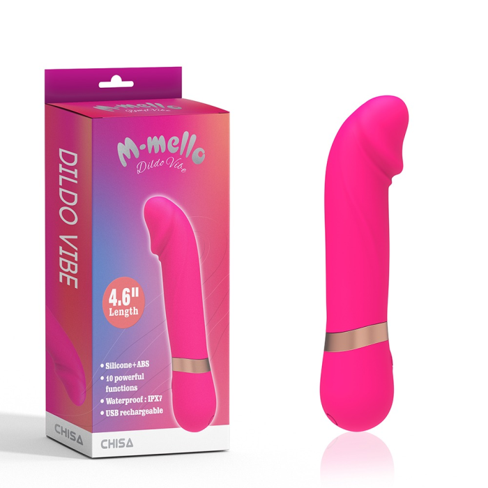 Вібратор-міні із вигнутою головкою Chisa M-Mello Dildo Vibe, рожевий