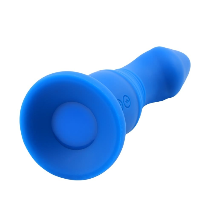 Вібратор на присосці Chisa DiDi Curne Burst Vibrator із рельєфом, синій