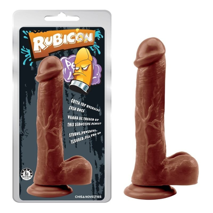Фалоімітатор реалістичний на присосці CHISA Rubicon коричневий; 22,5 см