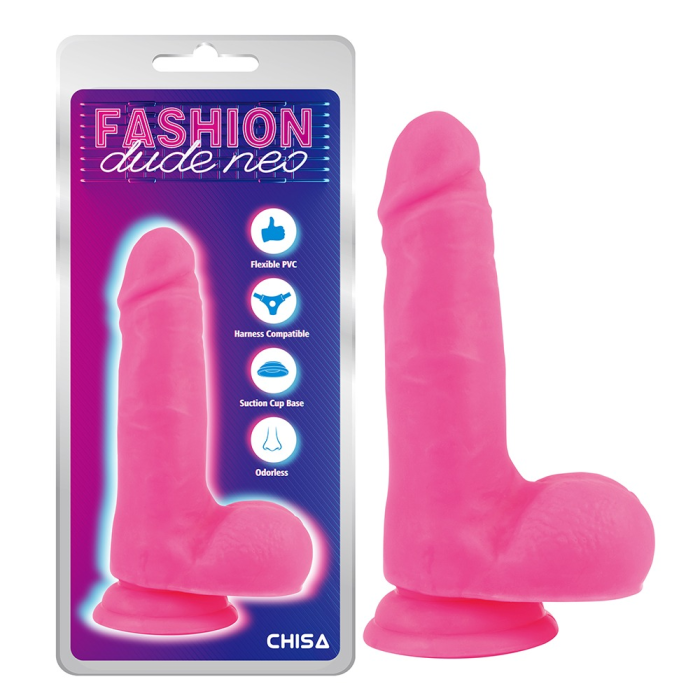 Фалоімітатор реалістичний Chisa Fashion Dude Neo Dual Density з присоскою, рожевий