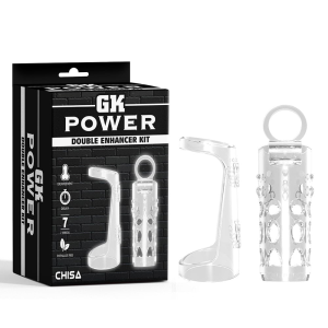 Набір рельєфних насадок на член Chisa GK Power Double Enhancer Kit із відкритою головкою