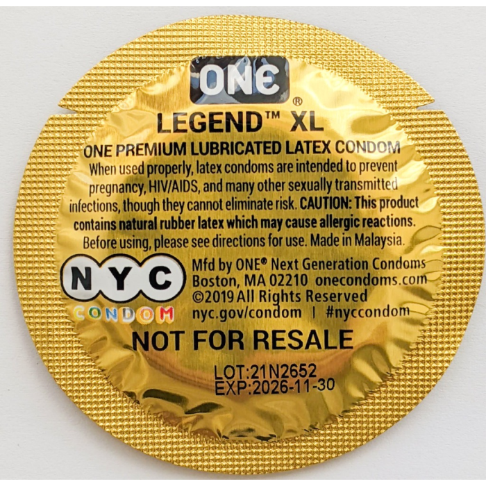 Набір презервативів латексних One Legend XL великого розміру (ціна за 5 шт.)