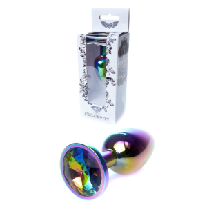 Анальна пробка з каменем Boss Series , Plug-Jewellery Multicolour PLUG- Clear