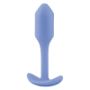 Анальна пробка із зміщеним центром ваги, S, B-vibe Snug Plug 1 фіолетова, 8.6 х 2.2 см