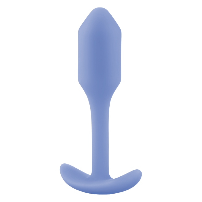 Анальна пробка із зміщеним центром ваги, S, B-vibe Snug Plug 1 фіолетова, 8.6 х 2.2 см