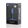 Анальна пробка із зміщеним центром ваги, S, B-vibe Snug Plug 1 фіолетова, 8.6 х 2.2 см