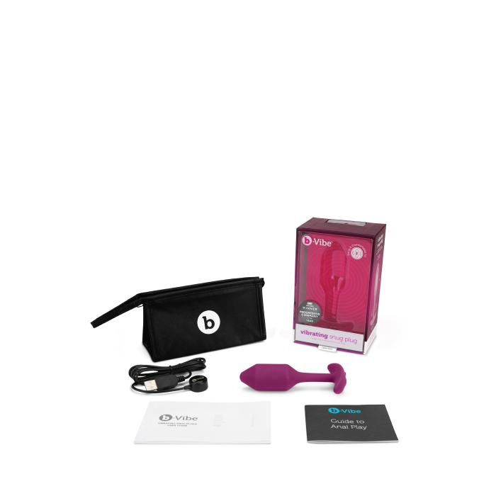 Анальна пробка з вібрацією Snug Plug 2 B-Vibe, силіконова, рожева