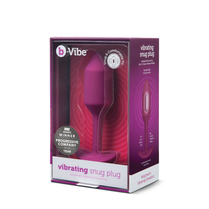 Анальна пробка з вібрацією Snug Plug 2 B-Vibe, силіконова, рожева