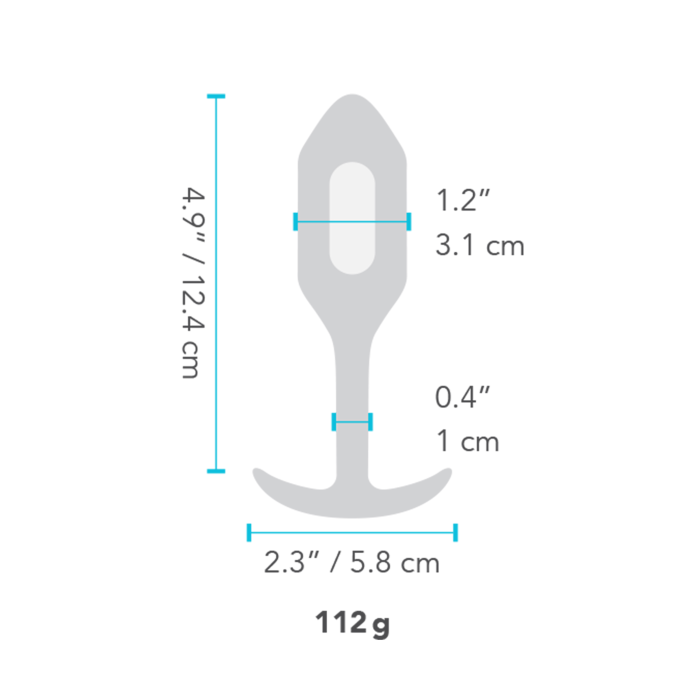 Анальна пробка з вібрацією Snug Plug 2 B-Vibe, силіконова, чорна