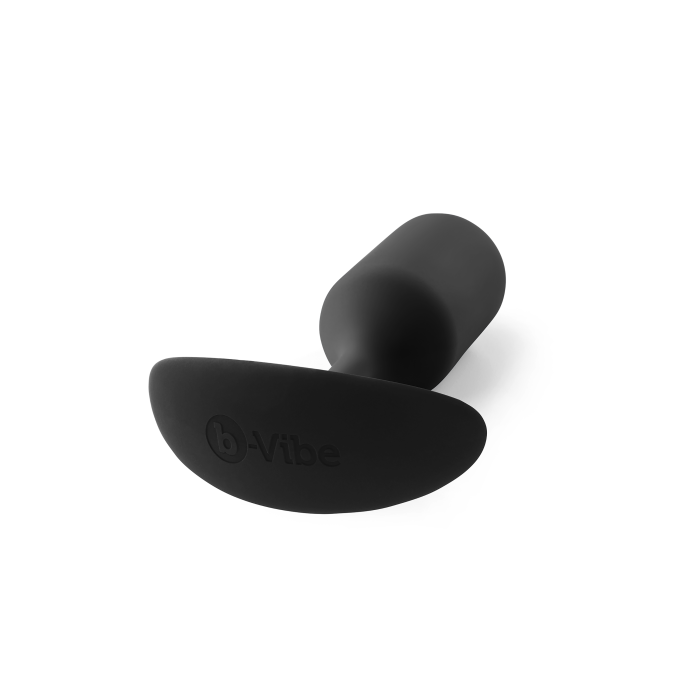 Анальна пробка із зміщеним центром ваги Snug Plug 3 B-Vibe, силіконова, чорна