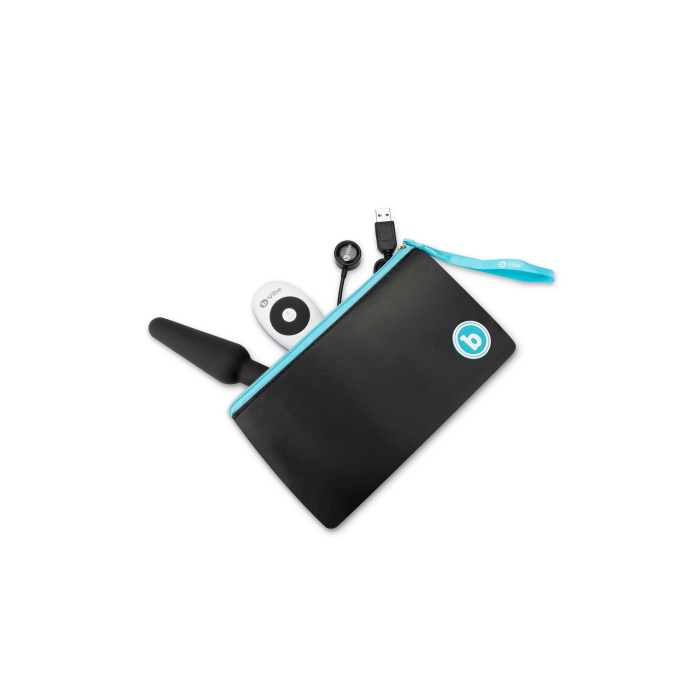 Анальна пробка із 3 моторами B-Vibe - Trio Remote Control Butt, чорна