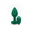 Анальна пробка з вібрацією та пультом B-Vibe - Vibrating Jewel Plug M/L Emerald