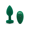 Анальна пробка з вібрацією та пультом B-Vibe - Vibrating Jewel Plug M/L Emerald