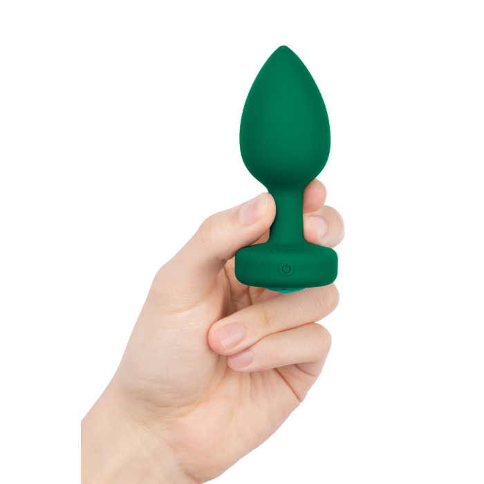 Анальна пробка з вібрацією та пультом B-Vibe - Vibrating Jewel Plug M/L Emerald