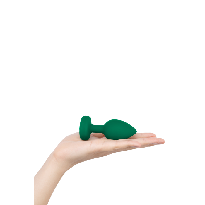 Анальна пробка з вібрацією та пультом B-Vibe - Vibrating Jewel Plug M/L Emerald