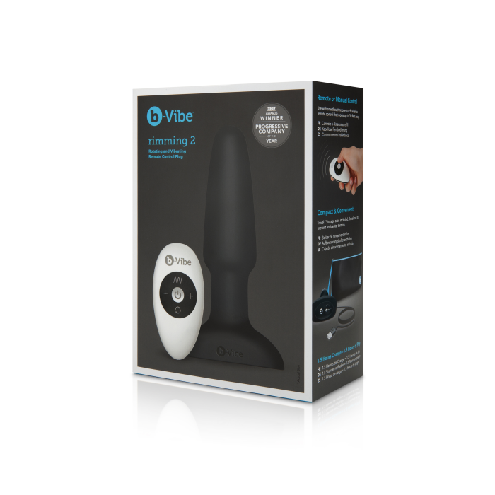 Анальна пробка з вібрацією та пультом керування B-VIBE RIMMING PLUG 2, чорна