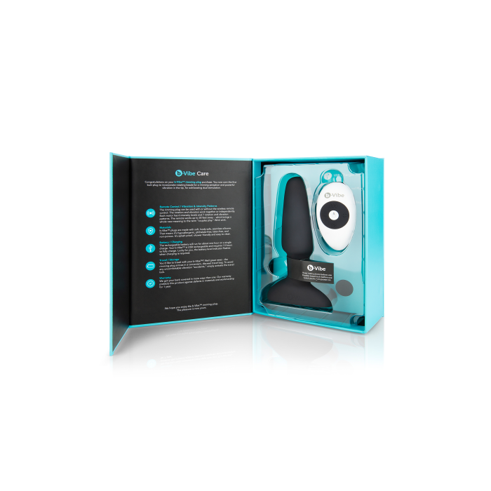 Анальна пробка з вібрацією та пультом керування B-VIBE RIMMING PLUG 2, чорна