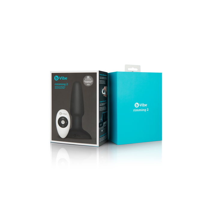 Анальна пробка з вібрацією та пультом керування B-VIBE RIMMING PLUG 2, чорна
