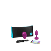 Анальна пробка із вібрацією B-Vibe Vibrating Jewel Plug S/M Pink Ruby, силіконова, рожева