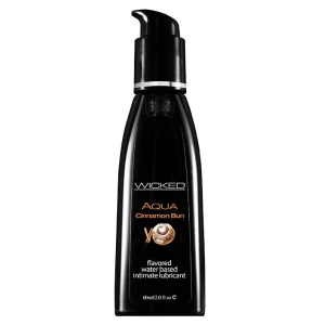 Їстівний лубрикант зі смаком булочки з корицею Wicked Aqua Cinnamon Bun на водній основі, 60 мл