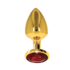 Анальний корок металевий золотистий L Butt Plug With Diamond Jewel Taboom