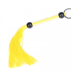 Батіг жовтий DS Fetish FLOGGER з прозорою ручкою, 39 см